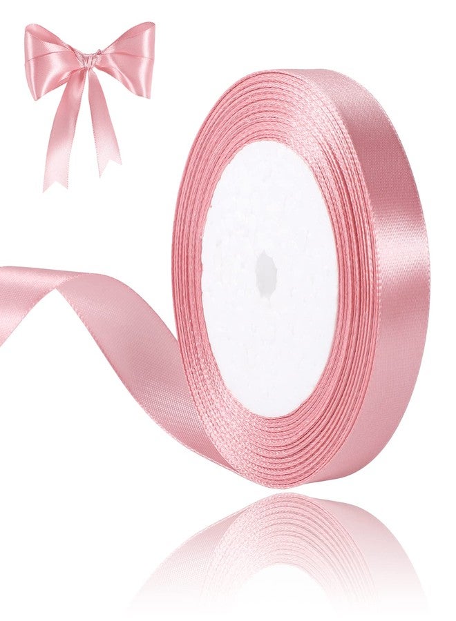 Prudiut 1 Inch Pink Ribbon Pink Satin Ribbon Gift Wrapping Ribbons for Wedding Party Decorations Pink Bows Making Flower Bouquet Wrapping - Image 1
