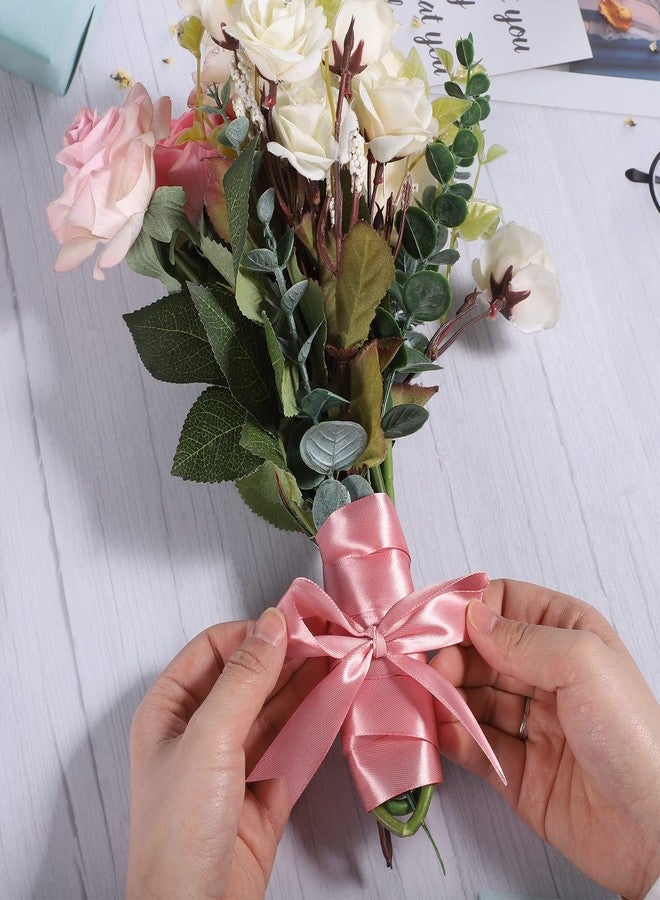 Prudiut 1 Inch Pink Ribbon Pink Satin Ribbon Gift Wrapping Ribbons for Wedding Party Decorations Pink Bows Making Flower Bouquet Wrapping - Image 4