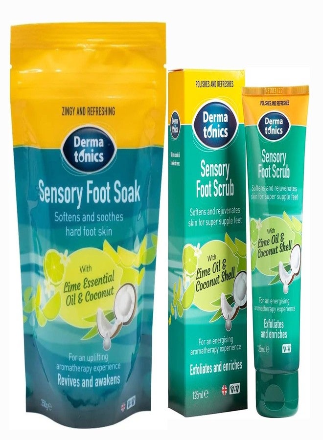 Dermatonics Sensory Foot Scrub 125ml & Foot Soak 350g | Exfoliates, Softens & Improves Skin - Image 1