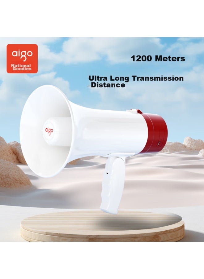 Patriots Aigo A51 Amplifier Megaphone, Handheld Wireless Loudspeaker, Outdoor High-volume Recording, Promotional, Street Vending, Small Portable, Rechargeable, Powerful Public Address System - Image 3