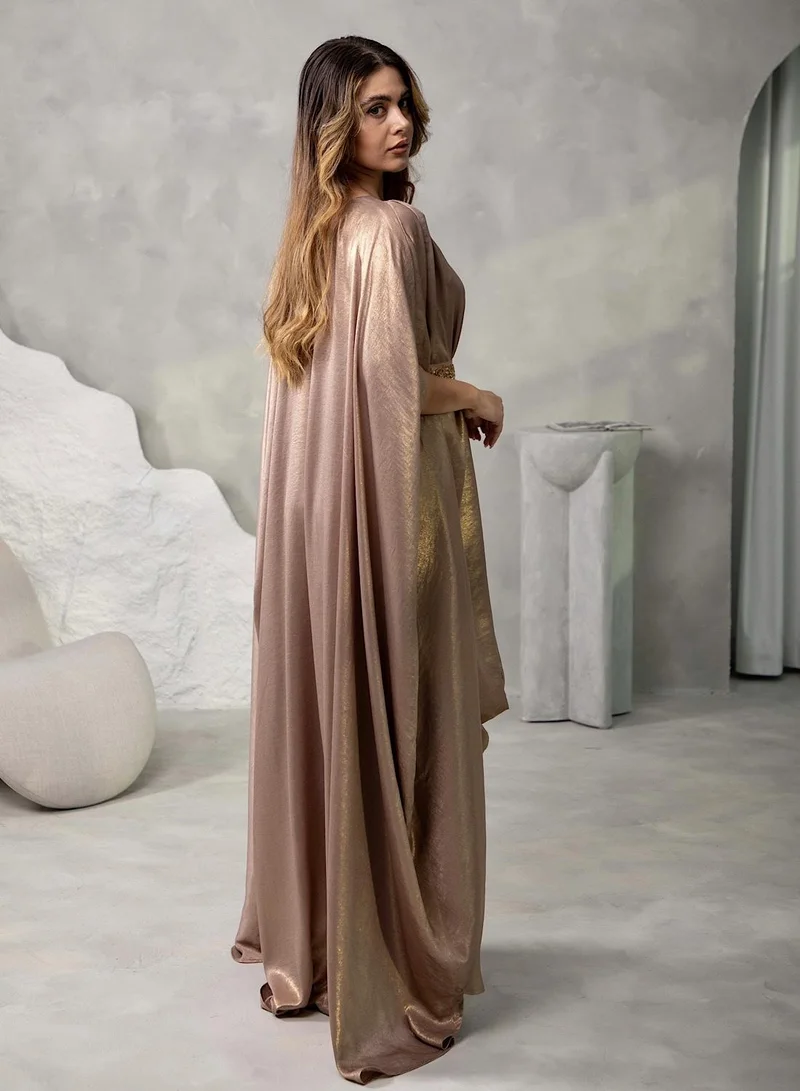 Ecstacy  Shimmer Drape style kaftan set for Women | Best Price UAE