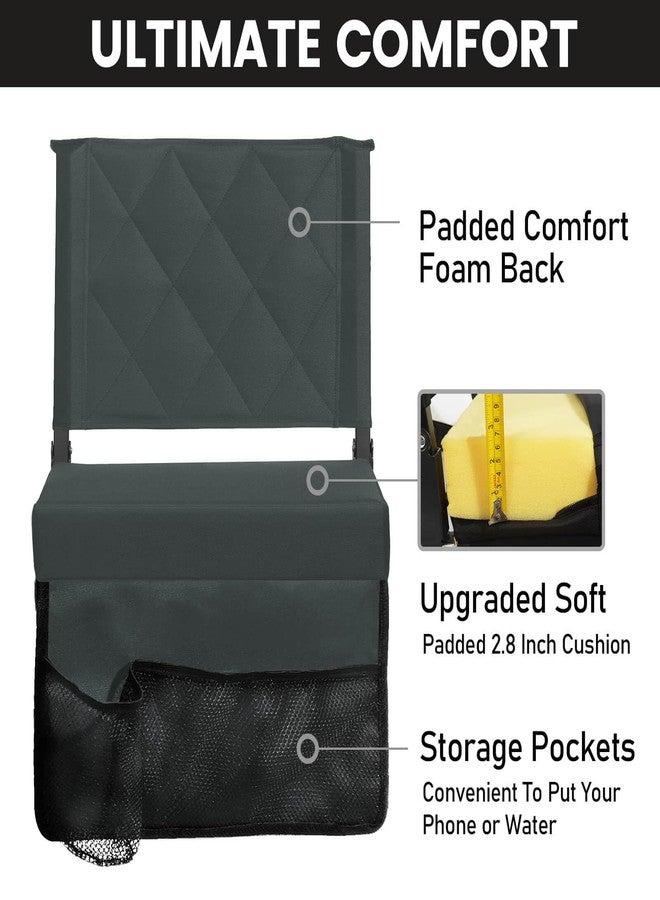 Sheenive Stadium Seats for Bleachers with Back Support, Bleacher Seats with Backs and Cushion Wide, Padded Portable Folding Comfort Stadium Chair with Shoulder Strap, Perfect for Sports Events - Image 5
