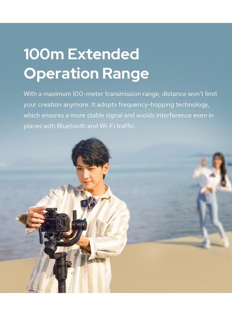 GODOX MoveLink II M1 Compact Digital Wireless Microphone System – 2.4GHz, 328ft Range, Omnidirectional Lavalier Mic, USB-C Charging - Image 5