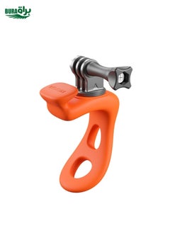 BURAQ TELESIN Action Camera Mount Silicone Adjustable Mini Flexible Bracket For GoPro HERO / Insta360 / DJI Action Camera(Orange)  - Image 1