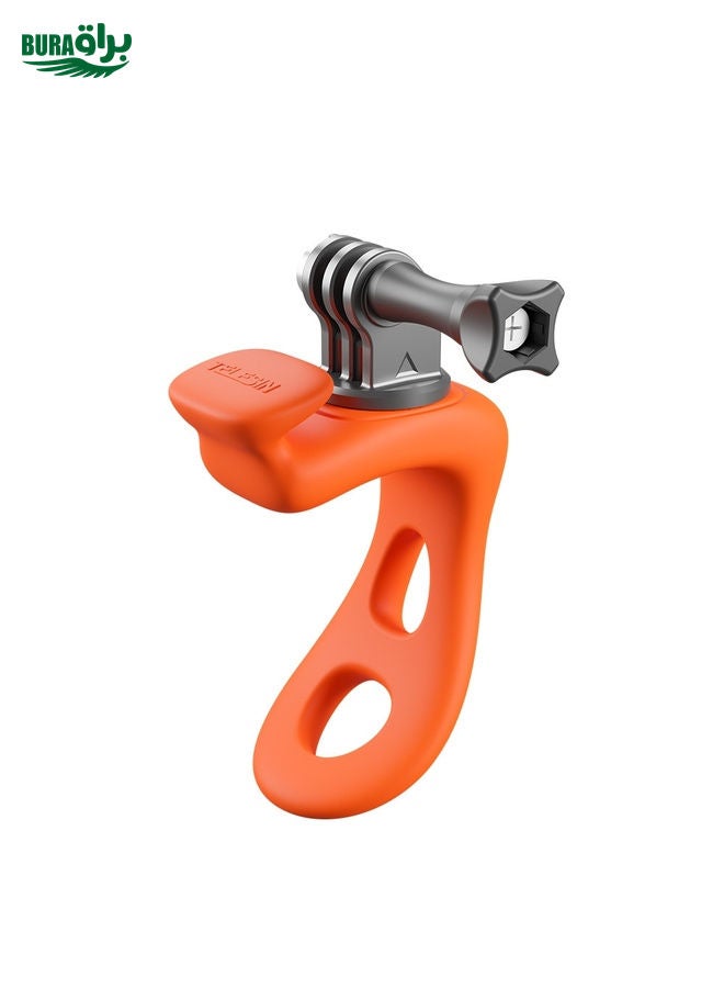 BURAQ - TELESIN Action Camera Mount Silicone Adjustable Mini Flexible Bracket For GoPro HERO / Insta360 / DJI Action Camera(Orange) - Image 1