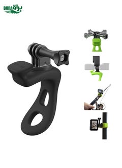 BURAQ TELESIN Action Camera Mount Silicone Adjustable Mini Flexible Bracket For GoPro HERO / Insta360 / DJI Action Camera(Orange)  - Image 2