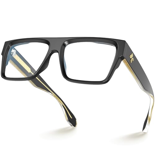 VISOONE Square Full Rim Blue Light Blocking Glasses Large Fashion Computer Multi Colors Eyeglass Frame Women Men ALBA - Image 1