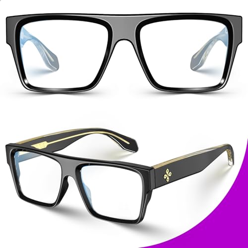 VISOONE Square Full Rim Blue Light Blocking Glasses Large Fashion Computer Multi Colors Eyeglass Frame Women Men ALBA - Image 5