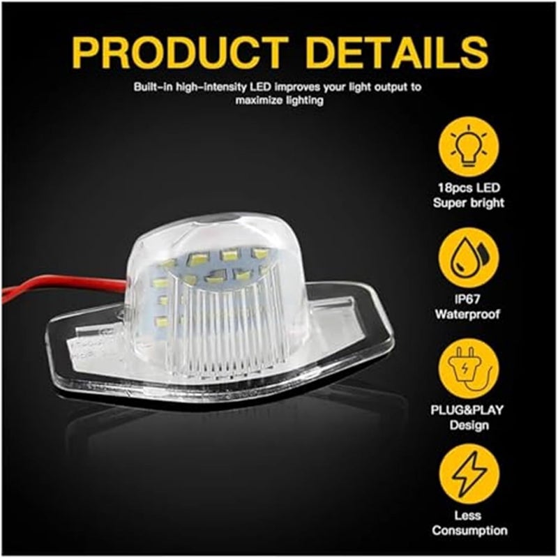 QASULER 2PCS License Plate Light for Various Car Models - Image 3