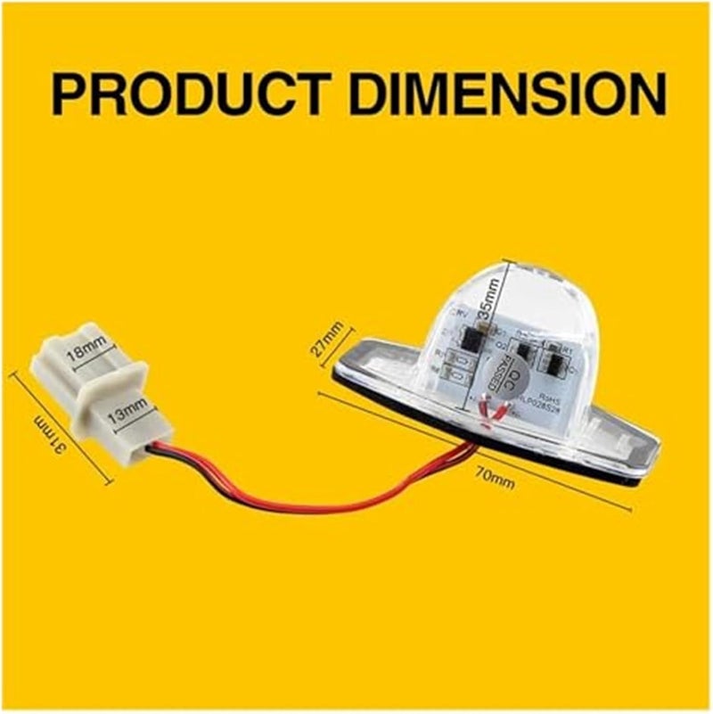 QASULER 2PCS License Plate Light for Various Car Models - Image 5