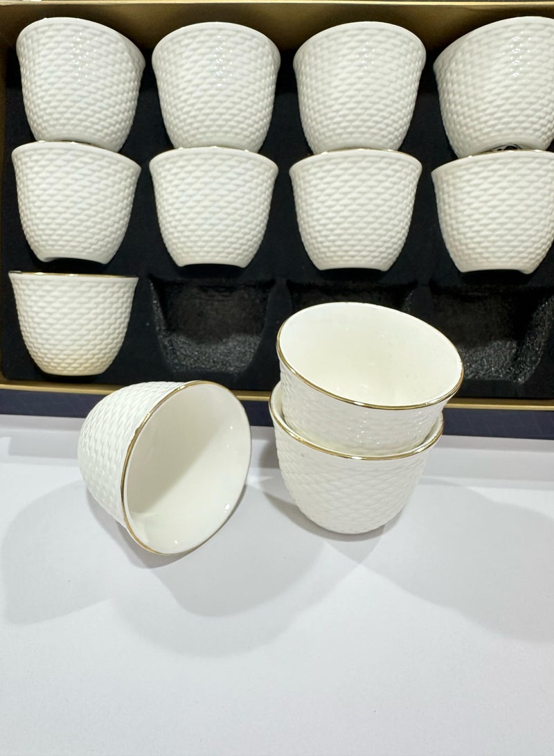 Porcelain Coffee Cup 12 Pcs set - Image 1