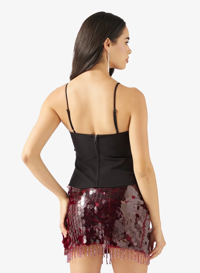 ONLY Front Bow Strappy Top