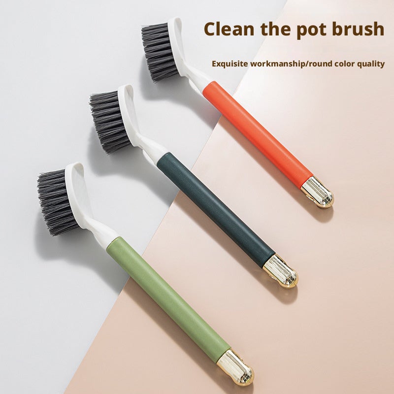 Kitchen Pot Brush Long Handle Non-Stick Cleaning Brush - Image 4