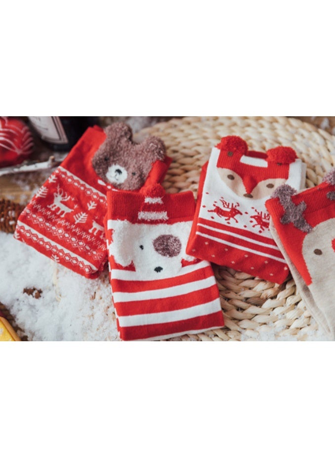 إسكدنيا Classic Christmas Socks: This Christmas socks set features vibrant - Image 2