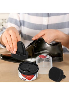 Aikanbo Leather Polish Cream，Self Shine Black Shoe Polish with Applicator Shoe Cream Shoe Shine Sponge Kit Shoe Shiner for Leather Boots and Shoes Care, Protects Leather from Scuffs and Scratches（Black 40g）  - Image 5