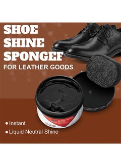 Aikanbo Leather Polish Cream，Self Shine Black Shoe Polish with Applicator Shoe Cream Shoe Shine Sponge Kit Shoe Shiner for Leather Boots and Shoes Care, Protects Leather from Scuffs and Scratches（Black 40g）  - Image 2
