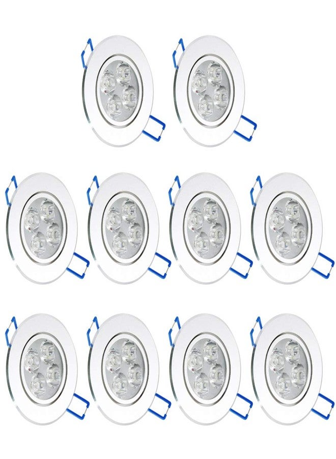 بوكيت مان عبوة من 10 مصابيح، مصباح سقف LED قابل للتعتيم من بوكيت مان، 110 فولت، 4 وات، مصباح إضاءة سبوت لايت أبيض بارد، وحدة إضاءة غائرة، مع مشغل LED - Image 1
