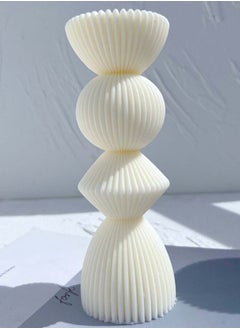 Inches Home Ribbed Pillar Candle  - Image 1