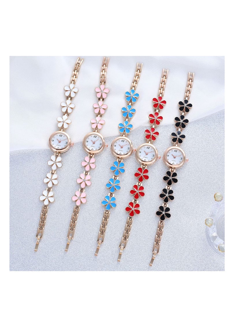 SYOSI Women's Bracelet Watch Fashion Item Waterproof Quartz Flower Shaped Watch - Image 5