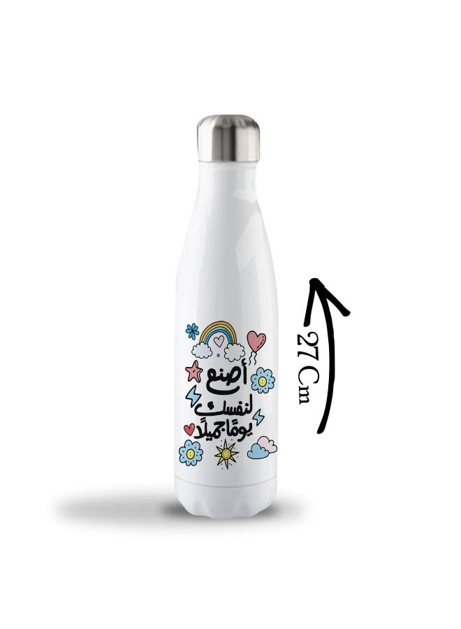 We Print, Your Gift Thermal water bottle, 500 ml, Stainless steel water bottle, Leak proof, Motivational design, Gym bottle - Image 1