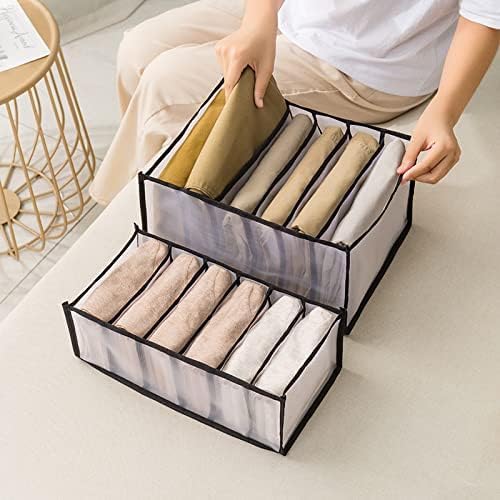 MotiBa Drawer Clothes Organizer Durable Mesh Storage for Folded Jeans TShirts Underwear Socks Leggings Washable Closet Organizer for Efficient Clothing Storage Organization  - Image 2