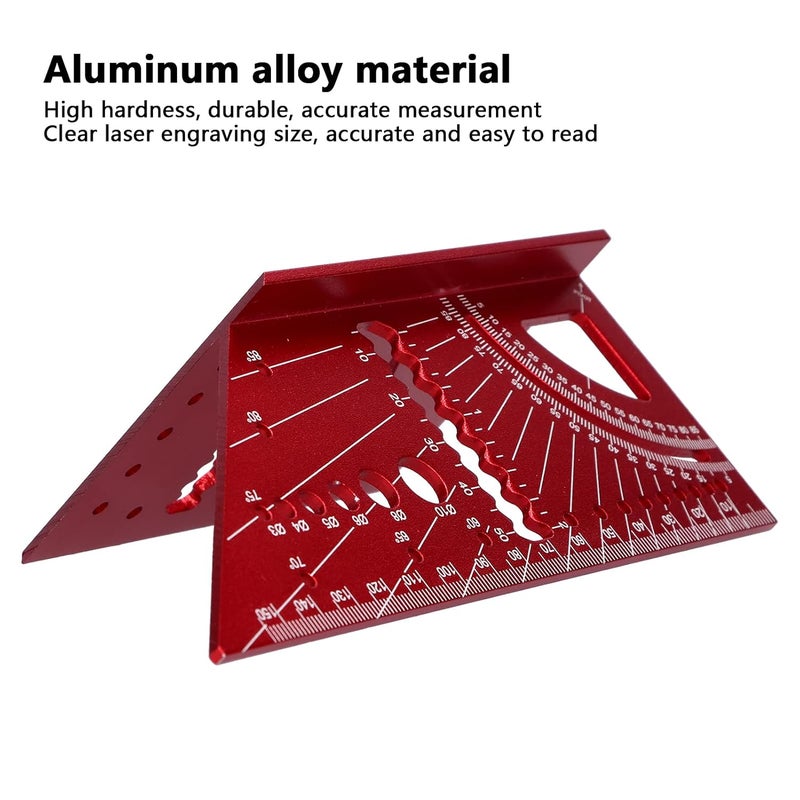 Aluminum Alloy Square Ruler Framing Protractor Angle Measurement Tool For Woodworking - Image 5