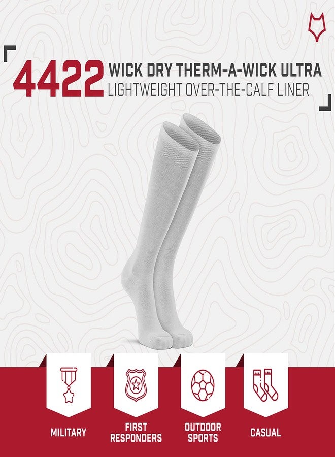 FOX RIVER FoxRiver mens Wick Dry Therm-a-wick Ultra-lightweight Liner Over-the-calf hiking socks, White, X-Large US - Image 5
