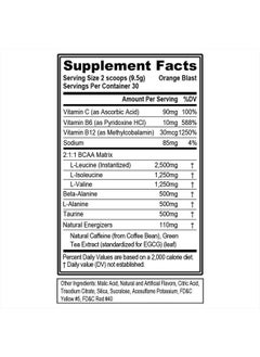 Evlution EVL BCAAs Amino Acids Powder - Rehydrating BCAA Powder Post Workout Recovery Drink with Natural Caffeine - BCAA Energy Pre Workout Powder for Muscle Recovery Lean Growth and Endurance - Orange Blast  - Image 2