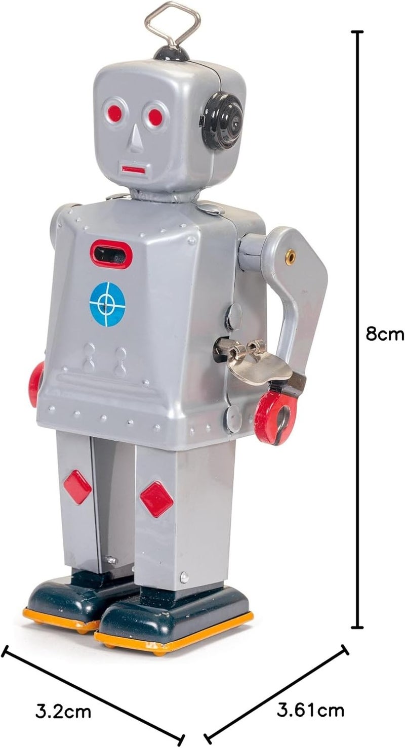 Tobar Schylling Sparkling Mike Retro Wind-Up Robot Toy - Grey - Image 3