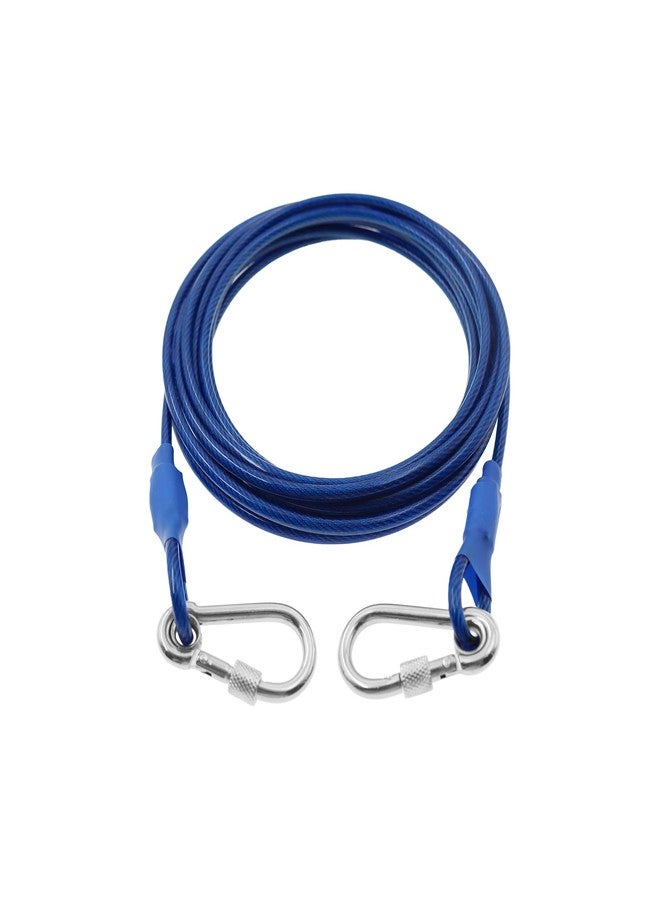 TTZEZE Dog Tie Out Cable,304 Stainless Steel Dog Leads,TTZEZE Heavy Duty Long Dog Chains,Chew Proof Dog Leash Lines Tether 1PCS Dog Leash Cables for Small to Large Dogs Outdoor Camping Yard 25ft, Blue - Image 1