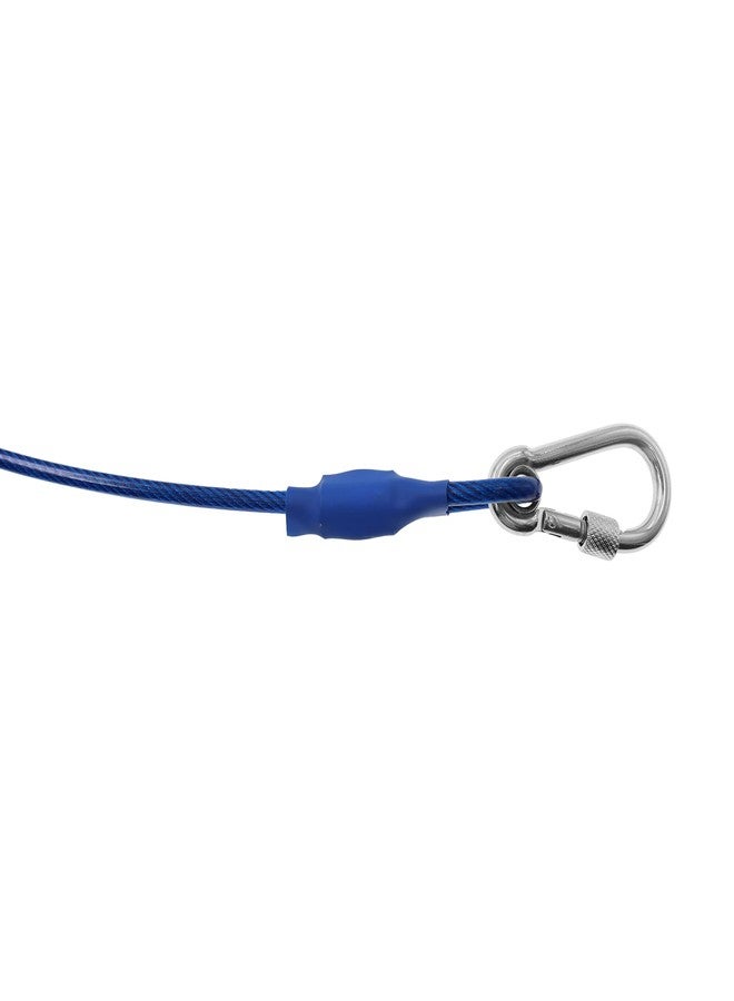 TTZEZE Dog Tie Out Cable,304 Stainless Steel Dog Leads,TTZEZE Heavy Duty Long Dog Chains,Chew Proof Dog Leash Lines Tether 1PCS Dog Leash Cables for Small to Large Dogs Outdoor Camping Yard 25ft, Blue - Image 3