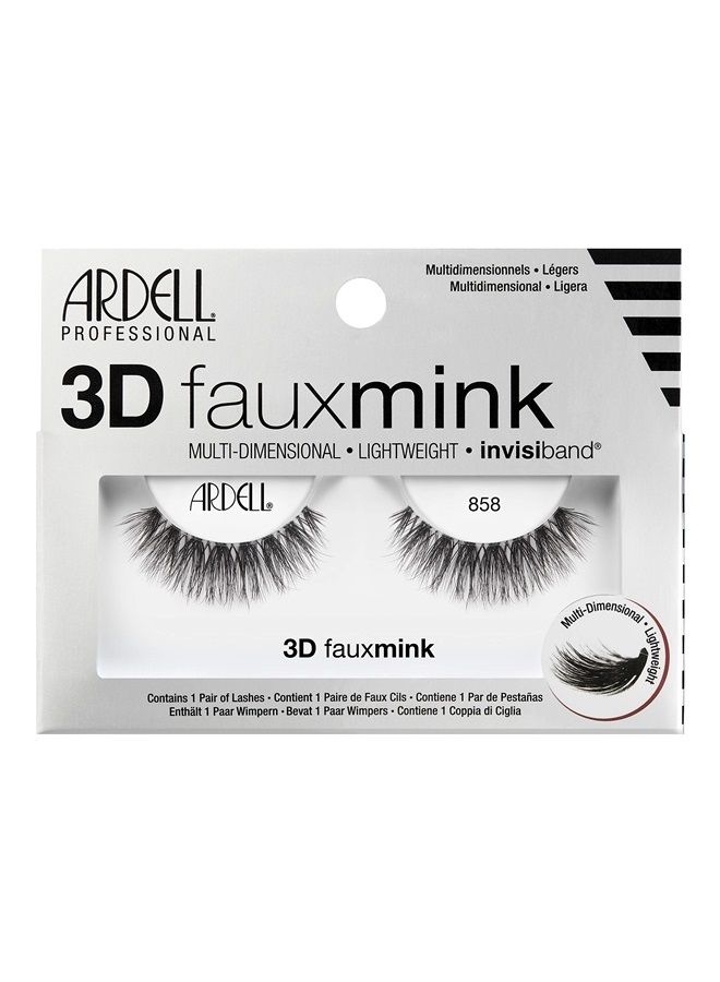 ARDELL False Eyelashes 3D Faux Mink 858, 4 pairs - Image 1