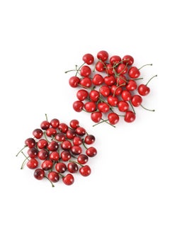 Artificial Cherry Fruit, Fake Cherries Red Simulation Red Black Cherries Artificial Cherry Decorations Fake Fruit Model Home House Kitchen Party Decoration Desk Ornament(100pcs)