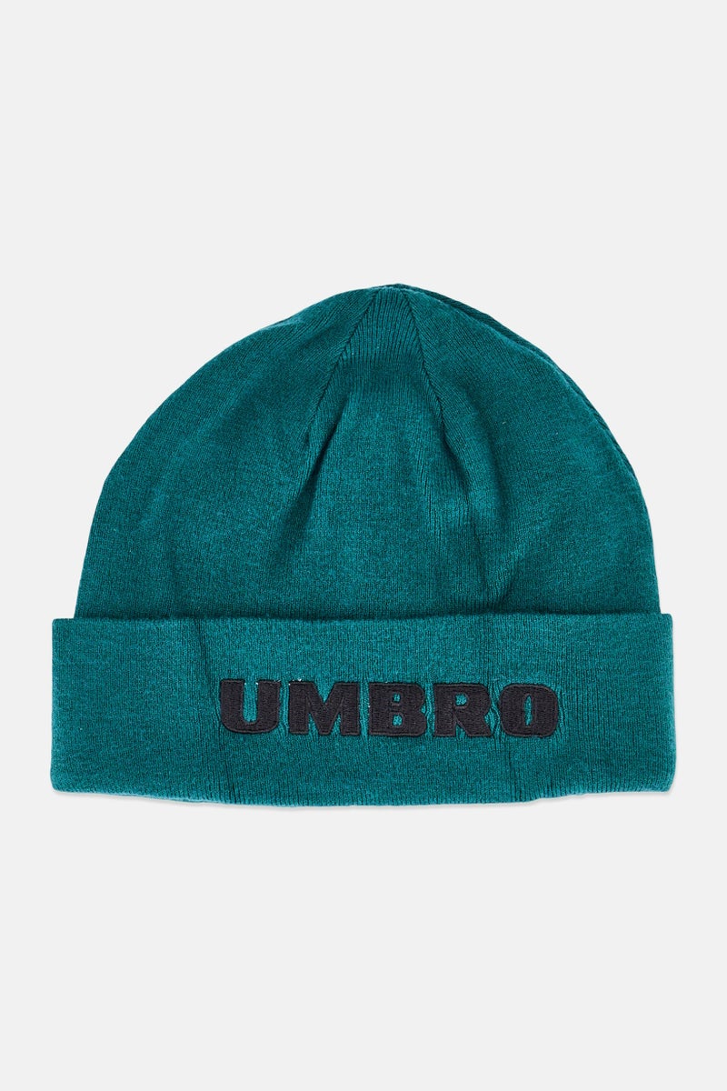 umbro Men Embroidered Logo Beanie, Forest Green - Image 1