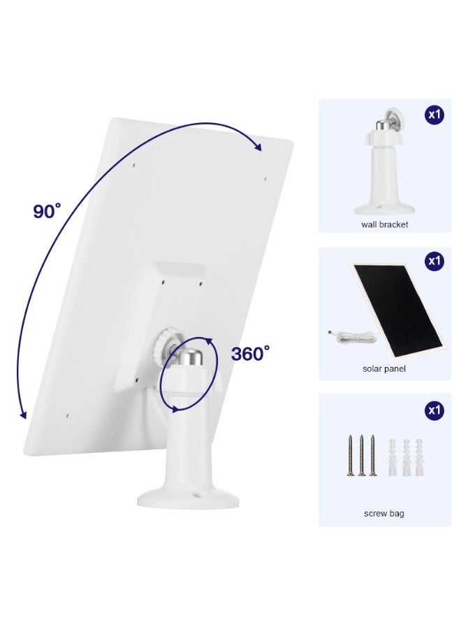 AL RAID Solar Panel Charger for Ring Camera, Camcorder Solar Charger Compatible with Ring Stick Up Cam Battery, Stick Up Cam Pro Battery, Spotlight Cam Plus Battery, Spotlight Cam Pro Battery, 6W, 2 Pack - Image 3
