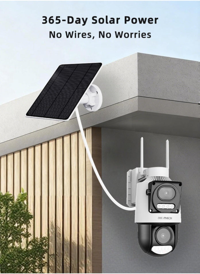 ICAM 365 4G Solar Security Camera with SIM Card Trial Pack, Dual Lens 4MP+4MP 2K AOV PTZ CCTV, 12000mAh Battery, AI Human Detection, Night Vision for Farm Construction Site Outdoor - Image 5