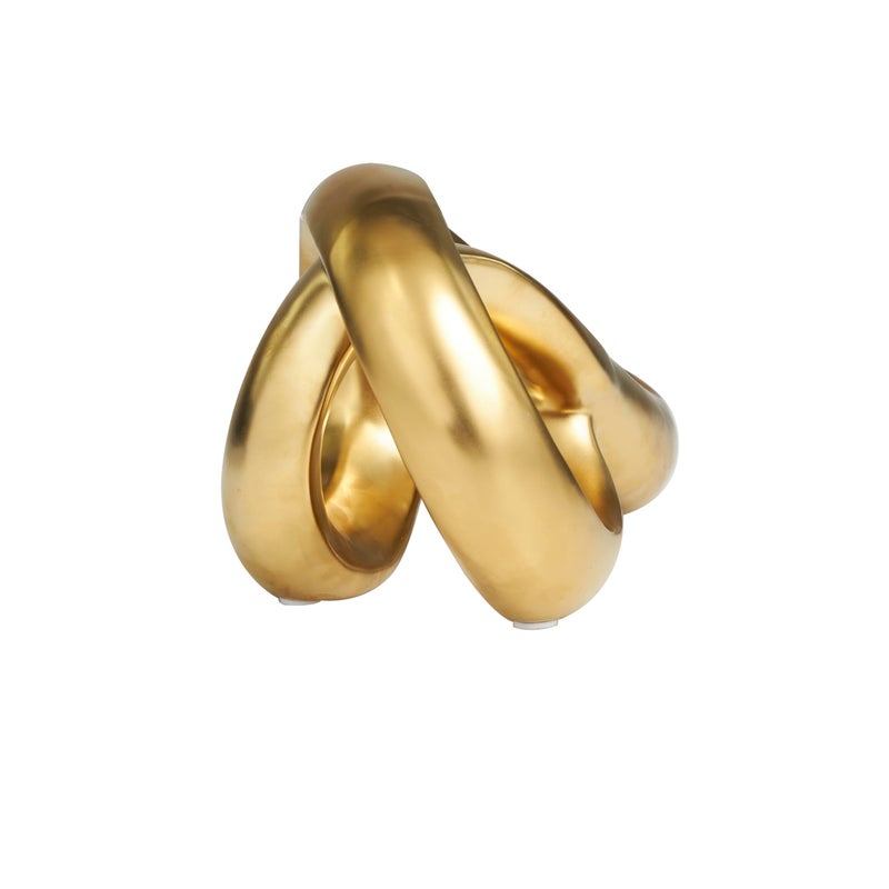ديكو 79 Deco 79 Ceramic Abstract Deculpture Loot Loop Home Decor تمثال تمثال تمثال 11 "" X 5 "" × 5 "" الذهب - Image 3