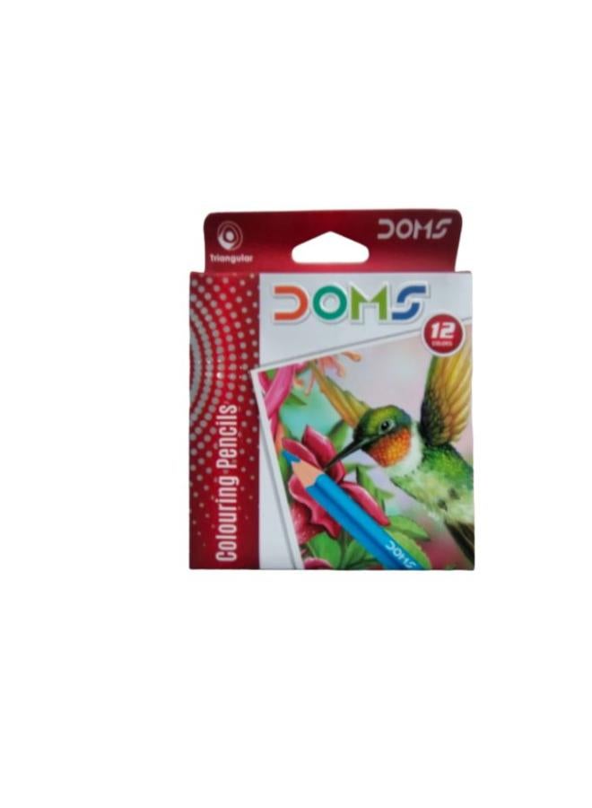DOMS Classic Colored Pencils – 12 Short Pencils, High Quality Coloring Experience