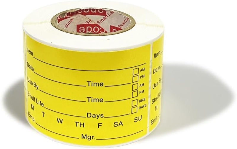 Hcode 2 x 3'' Self-Adhesive Removable Freezer Food Labels- Easy Clean Leaves No Residue- Cooler Food Storage Freezer Stickers Plastic Paper Perfect for Reusable Containers 300 Stickers - Image 1