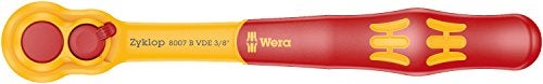 WERA 05004966001 8007 B VDE Zyklop Ratchet Insulated with Switch Lever with 38 Drive 38 x 222 mm - Image 1