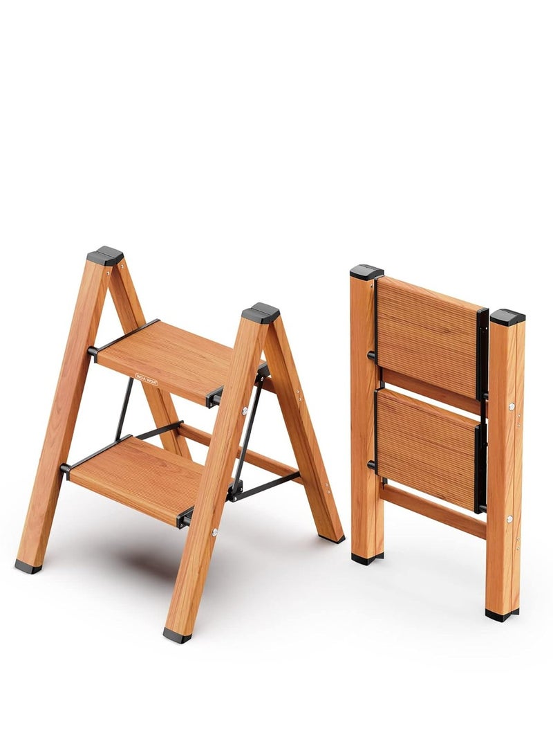 ROBUSTLINE Robustline Home Purpose Aluminium Ladder - 2 Steps Foldable Step Ladder with Non-Slip Treads, 150 kgs Weight Capacity  - Image 1