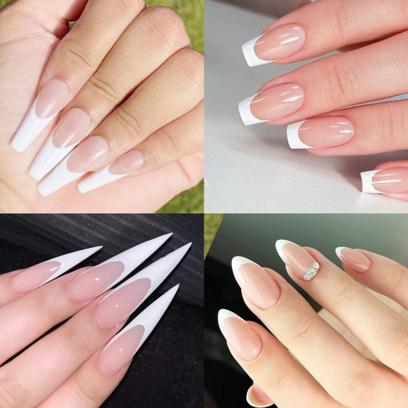 winthrop 36 Sheets 1512 Pcs French Tip Nail Guides, Self-Adhesive French Smile Manicure Strip Stickers for Edge Auxiliary Black DIY Decoration Stencil Tools(Moon Shape Design) - Image 4