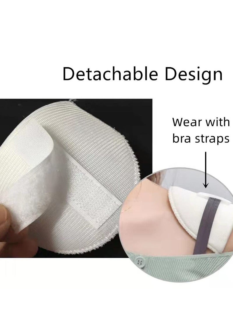 Sewing Shoulder Pads for Women Men, Soft Foam Padded Self Adhesive Shoulder Pad, 1 Pairs White Foam Shoulder Pads, for Blazer Clothes Sewing Accessories Craft DIY - Image 4