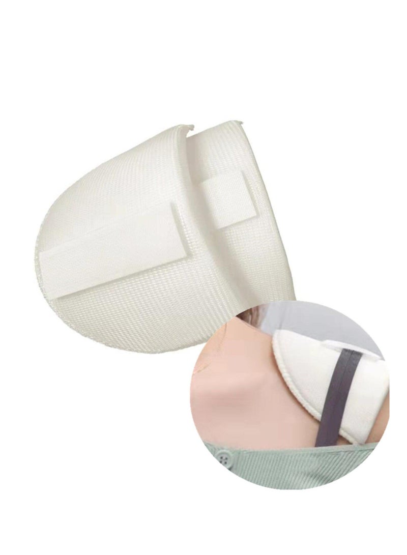 Sewing Shoulder Pads for Women Men, Soft Foam Padded Self Adhesive Shoulder Pad, 1 Pairs White Foam Shoulder Pads, for Blazer Clothes Sewing Accessories Craft DIY - Image 1