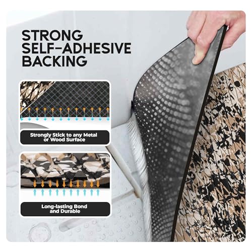 FOCEAN Boat Flooring EVA Foam Boat Decking Camo Marine Flooring Self-Adhesive Marine Mat for Motorboat RV Yacht Kayak, 47.2''x 15.7'', Desert Camo - Image 3