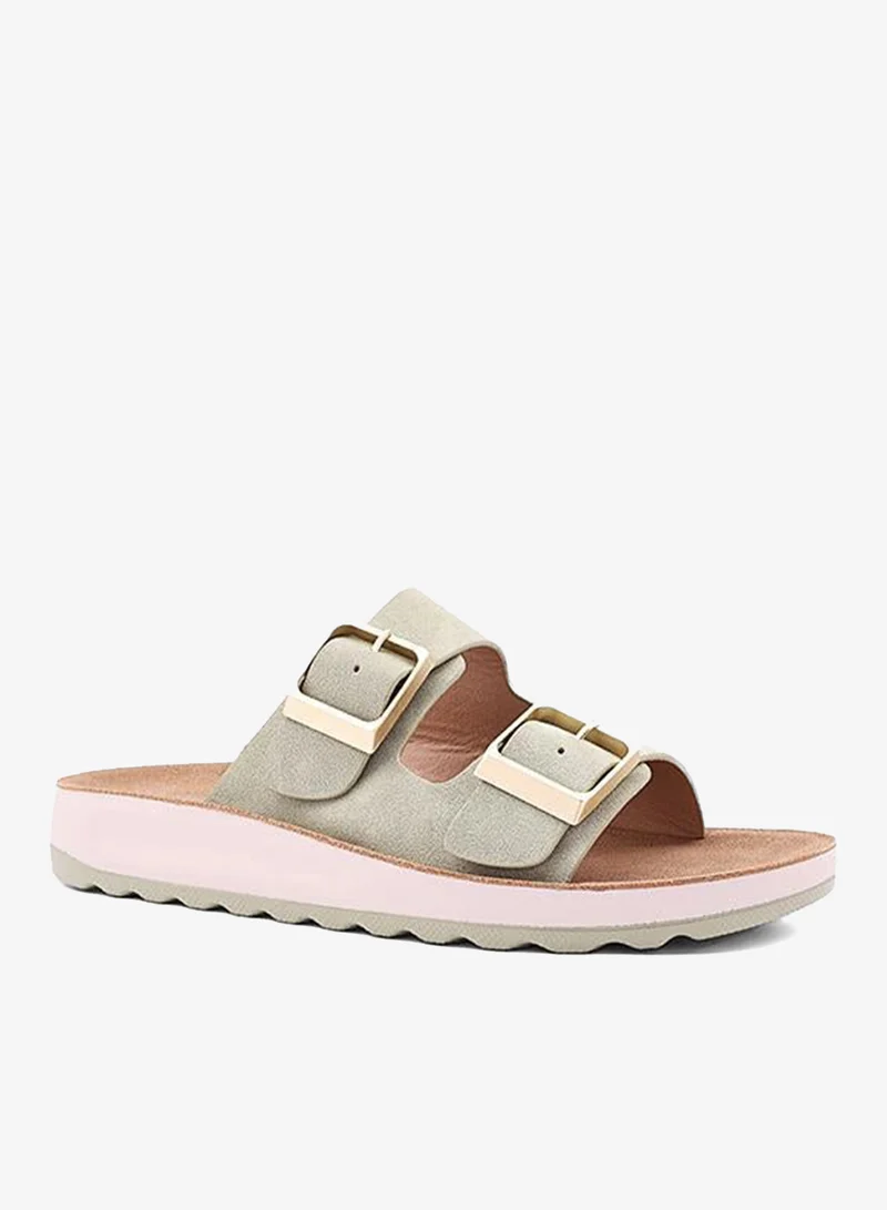 كابلي أحذية نسائية مسطحة مثقبة