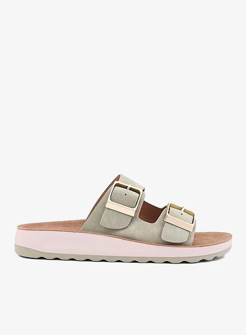 كابلي أحذية نسائية مسطحة مثقبة