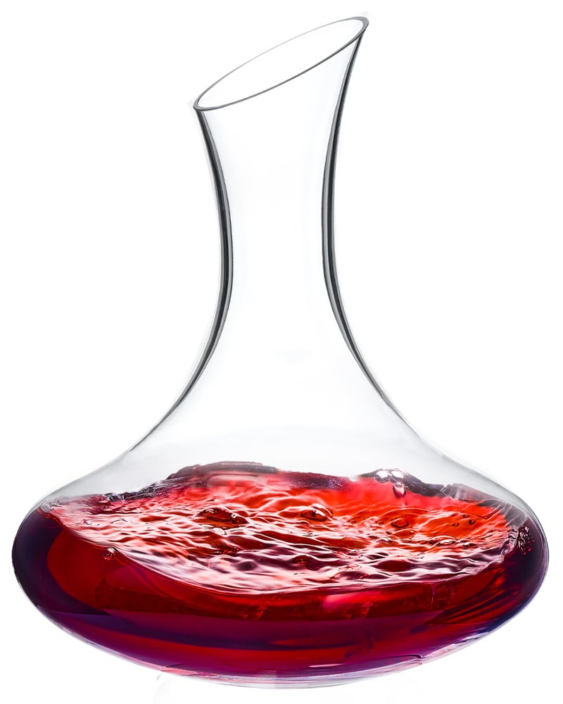 Wlasss Wine Decanter 1100ml 372oz Red Wine Decanter Hand Blown LeadFree Crystal Wine Carafe Small Decanter for White and Red Wine Elegant Design Easy Pour Wine Gifts for Christmas