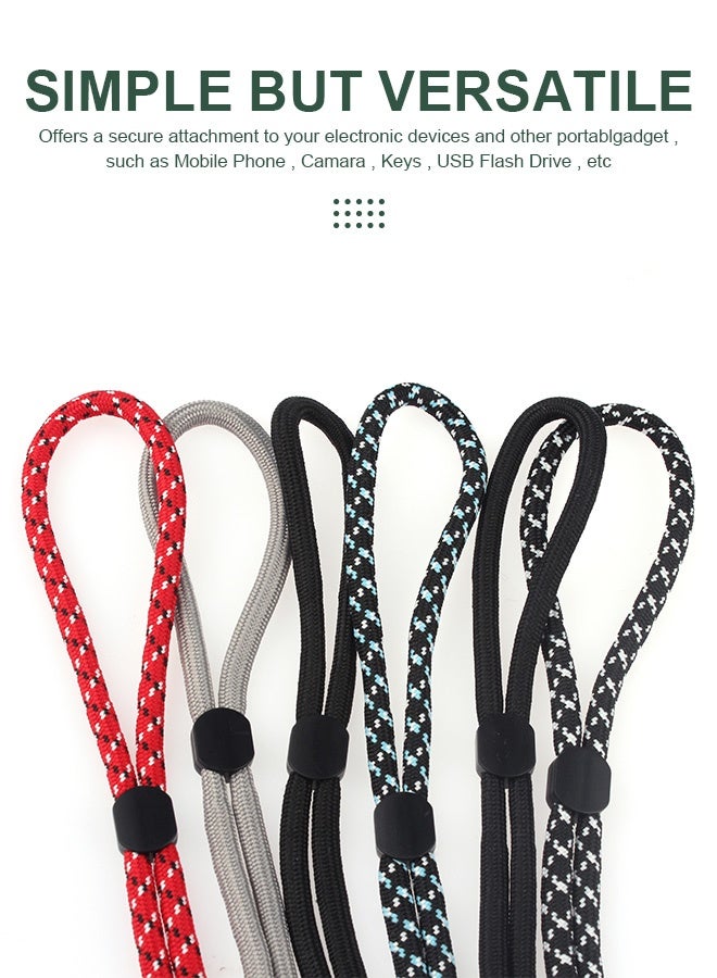 Tersely Hand Wrist Strap Lanyard,16cm/6.3 inch Wrist Straps Lanyard Phone Strap Hand Strap Adjustable Mini Wristlet Phone Wrist Strap for GoPro,Camera,Keys,Keychain, Phone,USB - Image 5