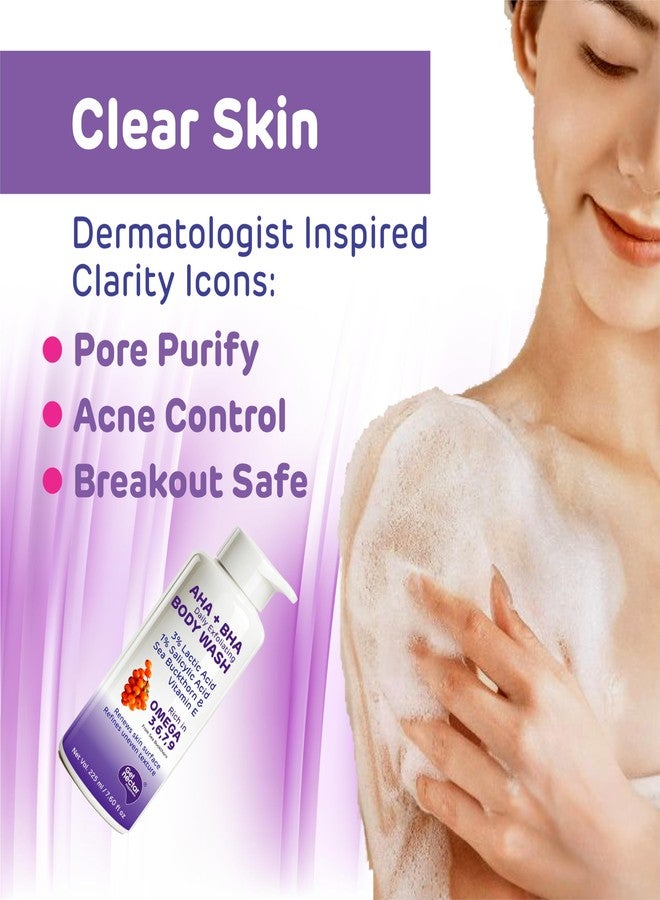 Get Nectar Happiness غسول الجسم نكتار هابينس الكوري بخلاصة التوهج | 4% مواد فعالة (3% حمض اللاكتيك + 1% حمض الساليسيليك) | أوميغا 3، 6، 7، 9 | غسول مقشر للجسم لإزالة السمرة، وعلاج حب الشباب، ومنح البشرة نعومة وإشراقة | خالٍ من الكبريتات والبارابين | للرجال والنساء | 225 مل - Image 3